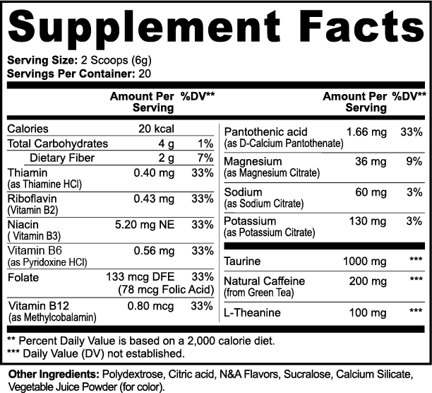 Caffeine & Electrolyte Powder (Yuzu Citrus Flavor)
