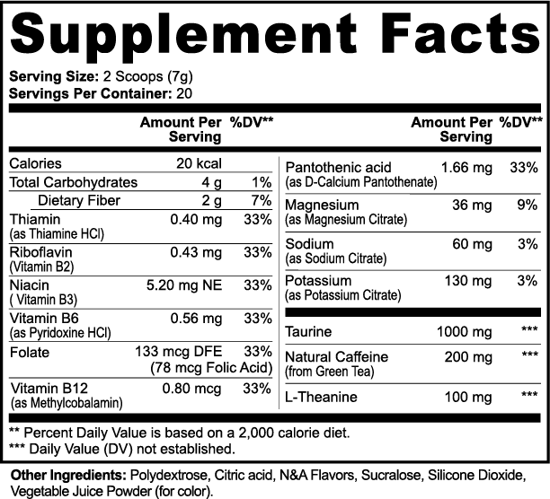Caffeine & Electrolyte Powder (Melon )