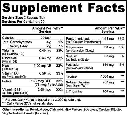 Caffeine & Electrolyte Powder  (Yuzu Citrus Flavor)